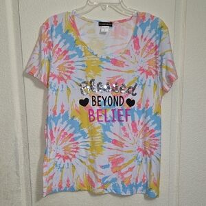 Blessed Beyond Belief Tie-Dye Short Sleeve Tee